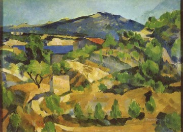  Provence Painting - Mountains in Provence L Estaque Paul Cezanne